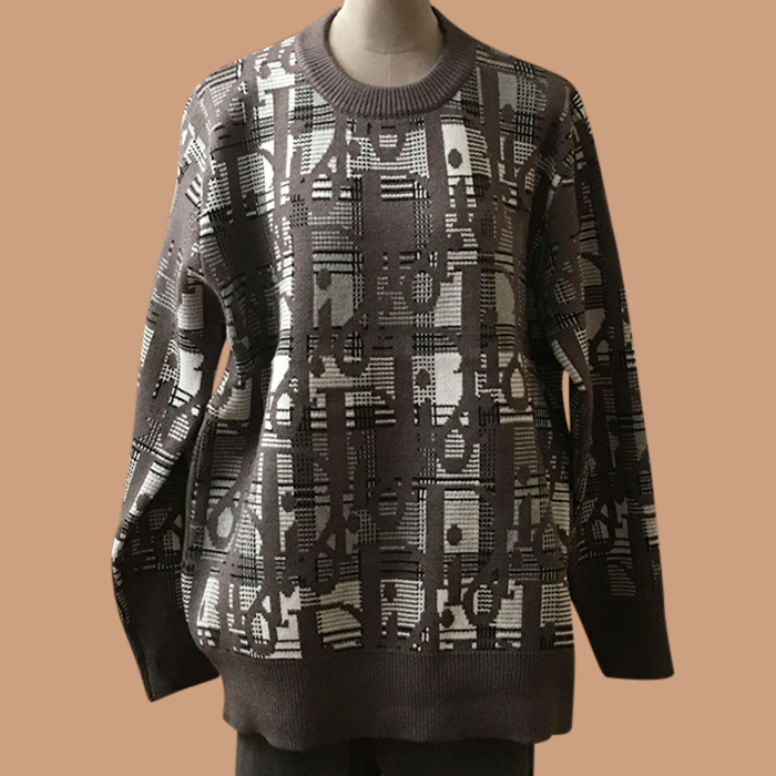 ディオール メンズ クルーネック グレー セーター -  Gray  -