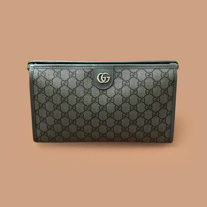 グッチ メンズ オフィディア グレー クラッチバッグ -Gray - gu123x