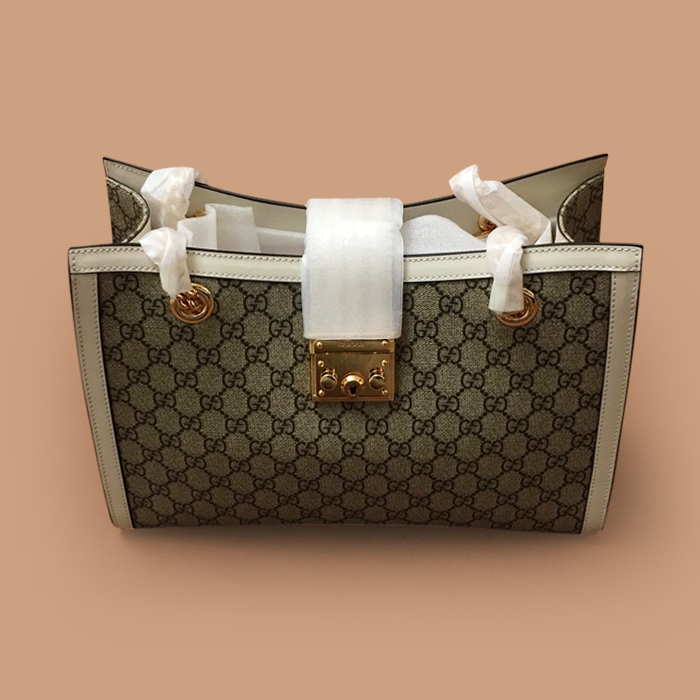 グッチ レディース ホワイト Padlock ショルダーバッグ - White - gu478x