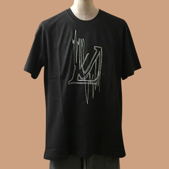 ルイヴィトン メンズ ブラック クルーネック 半袖Tシャツ -  Short sleeved 