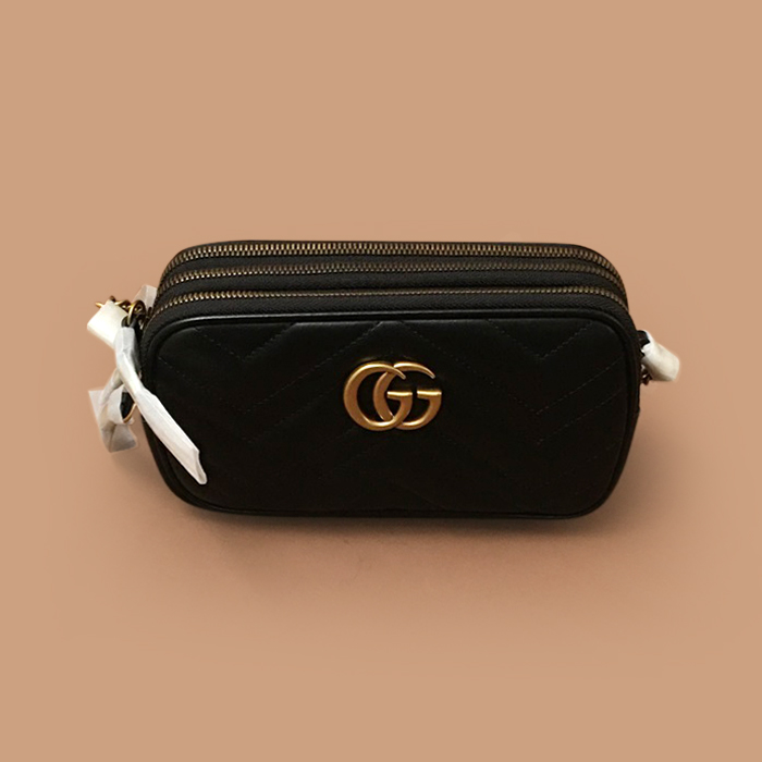 グッチ レディース ブラック マルモントバッグ - Bag