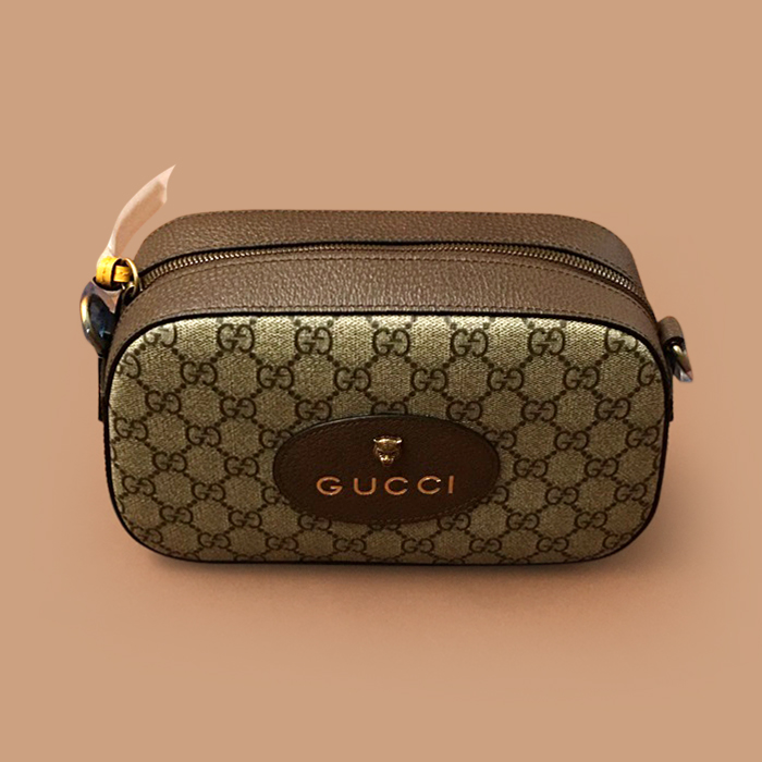 グッチ レディース ブラウン シュプリーム ショルダーバッグ - Brown - gu526x