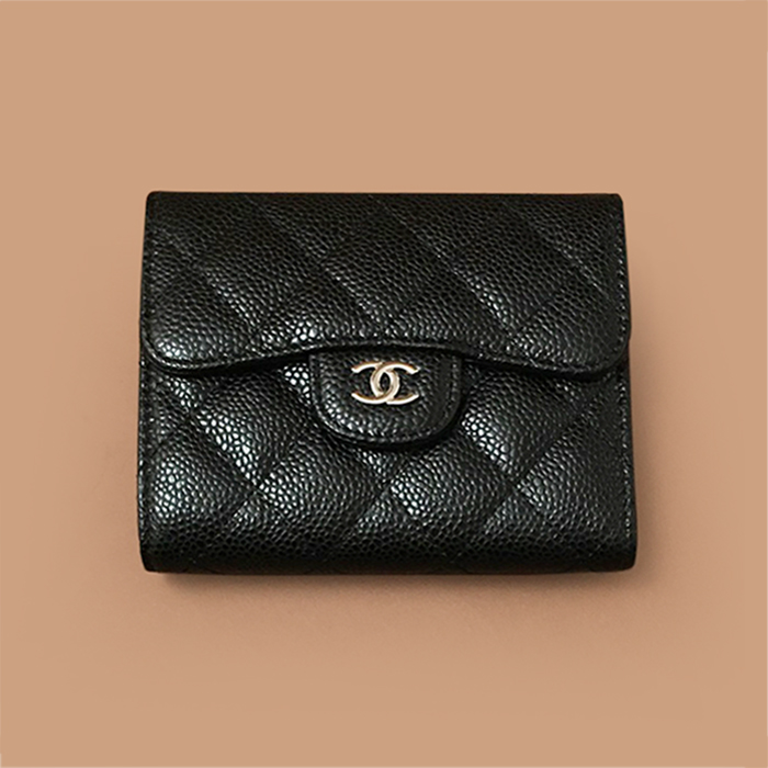  Card Purse,11cm, - シャネル2021 レディースレザーカードパース,11cm,ブラック