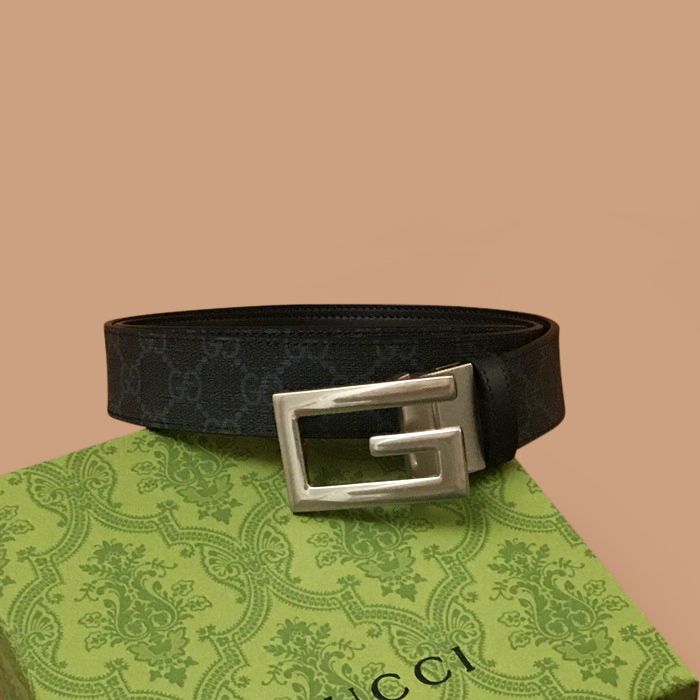 グッチ メンズ モダン ブラック ベルト -Belts