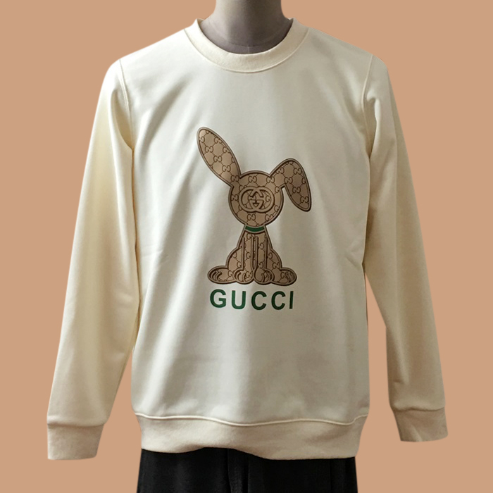 グッチ メンズ ベーシック アイボリー スウェット -Ivory 