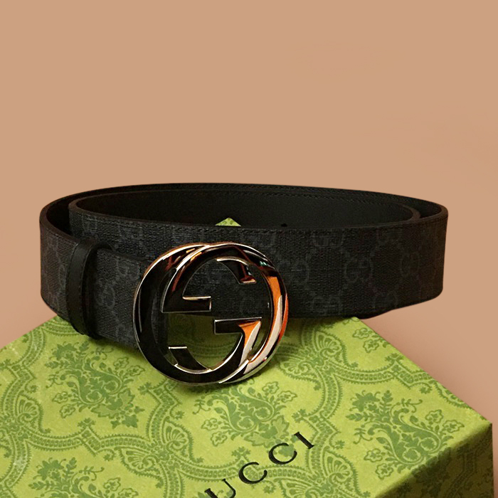 グッチ メンズ モダン ブラック ベルト -Belts