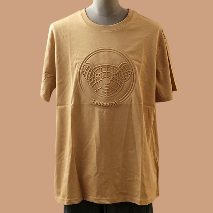 バーバリー メンズ キャメル クルーネック 半袖Tシャツ - Camel Short Sleeved 