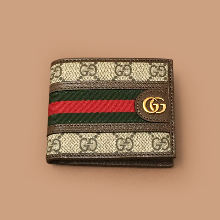 グッチユニセックス 二つ折り財布 Size(11cm).ベージュ