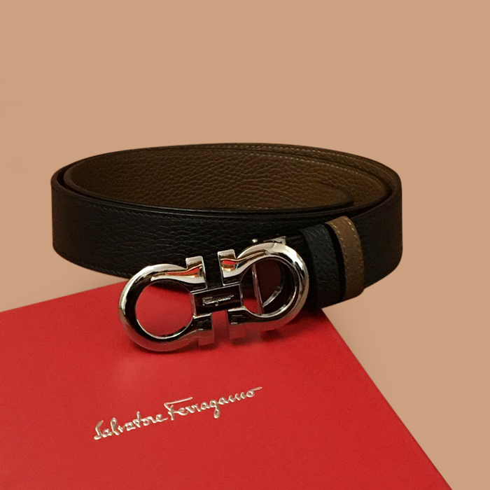   Belt,3.5cm - フェラガモメンズレザーベルト,3.5cm,ブラック