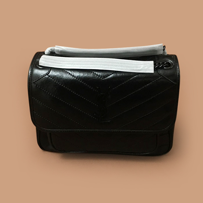 サンローラン レディース ブラック ショルダーバッグ - 