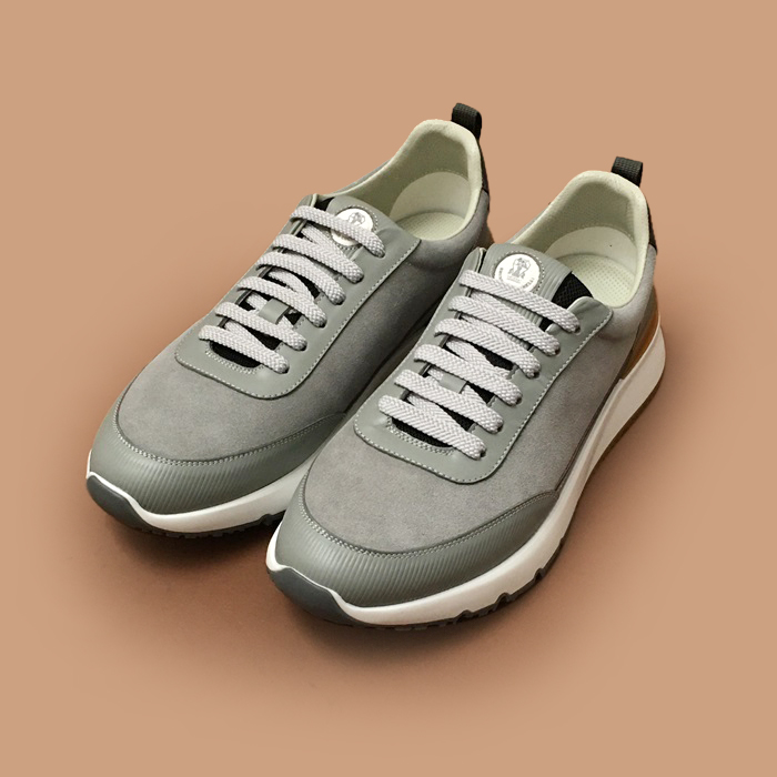 ブルネロクチネリ メンズ グレー スニーカー -  Cucinelli Gray 