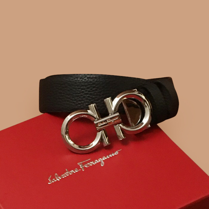   Belt,3.5cm - フェラガモメンズレザーベルト,3.5cm,ブラック