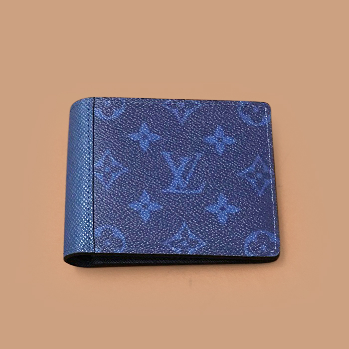   ,11.5cm - ルイヴィトンメンズレザー二つ折り財布,11.5cm,ブルー