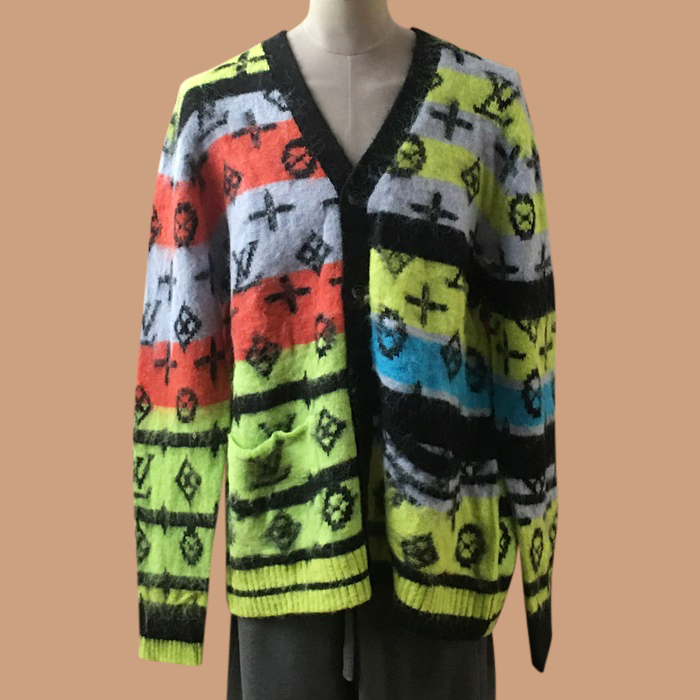 ルイヴィトン ユニセックス モノグラム イエロー カーディガン -Yellow  - lou04930x