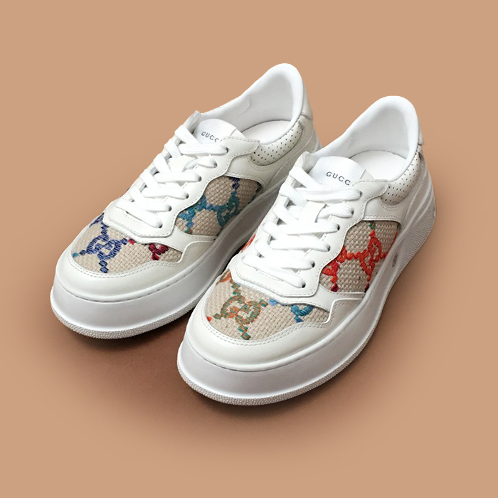 グッチ ユニセックス ホワイト スニーカー -White 