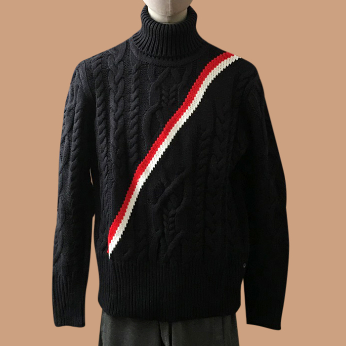 - トムブラウンメンズ ストラップ クルーネック ウール セーター Size(s - 3xl)