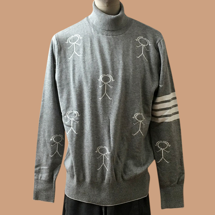 - トムブラウンメンズ ストラップ クルーネック ウール セーター Size(s - 3xl).グレー