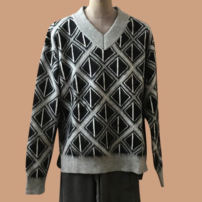 ディオール メンズ クルーネック グレー セーター -  Gray  - dio02149x