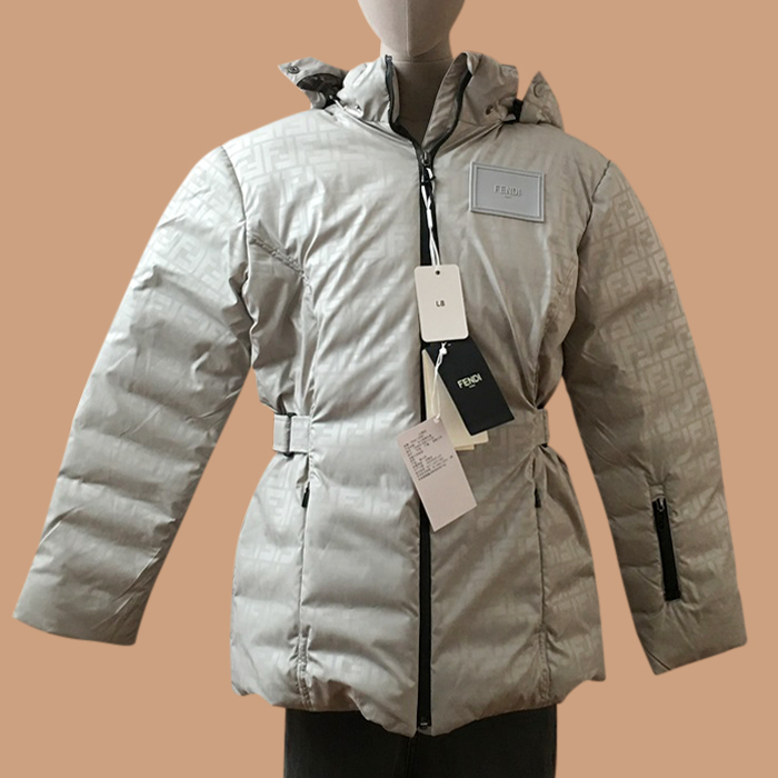 フェンディ レディース グースダウン グレー パディング -  Gray Padding - fe12x