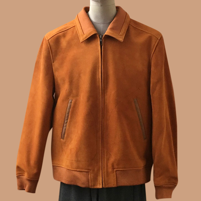 ルルレモン メンズ キャメル レザージャケット -  Camel s