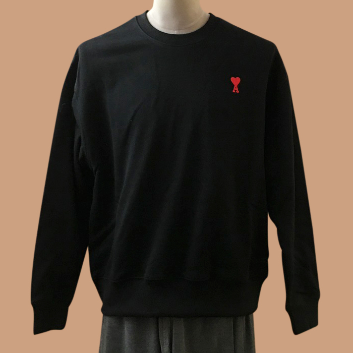 Ami LogoMan-to-man - アーミー2021 メンズ LOGO コットン スウェット Ami0204x Size(xs - l) ブラック