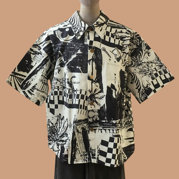 ルイヴィトン メンズ ブラック 半袖 シャツ -   - lv645x