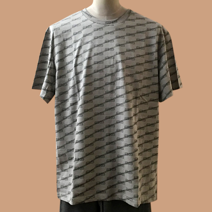 バレンシアガ メンズ グレー クルーネック 半袖Tシャツ -  Gray Short sleeved 