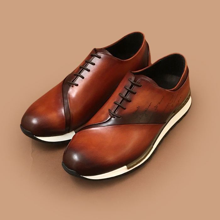 メンズ ブラウン スニーカー - Brown 