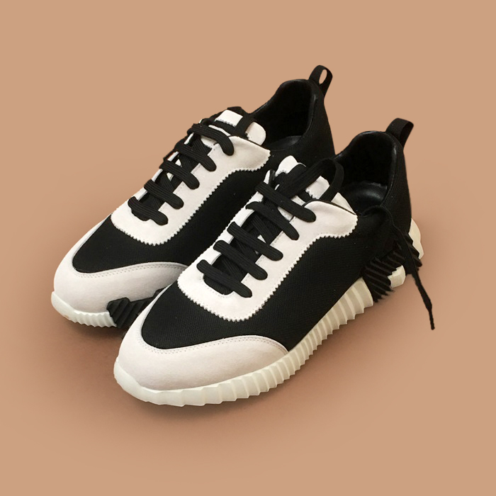 エルメス メンズ ブラック スニーカー -  