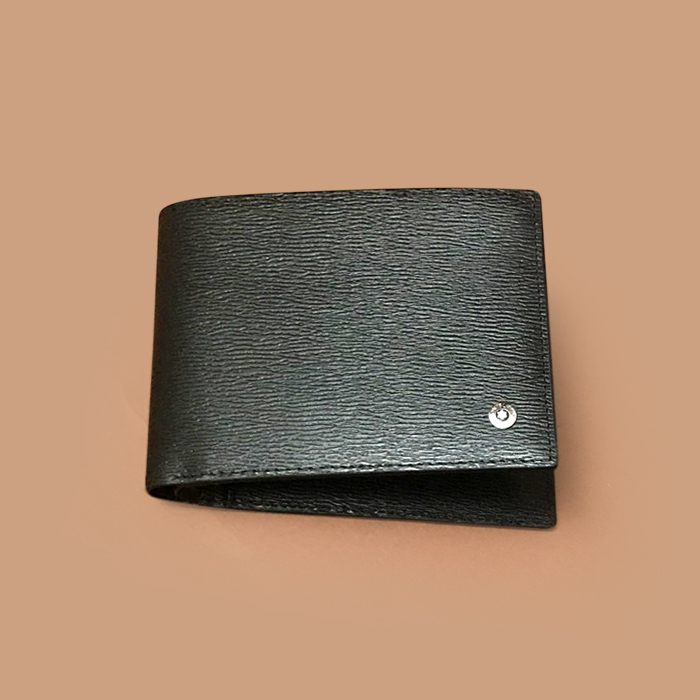 c  Bifold / - モンブラン メンズ  LOGOレザー二つ折り財布/カードホルダー .ブラック