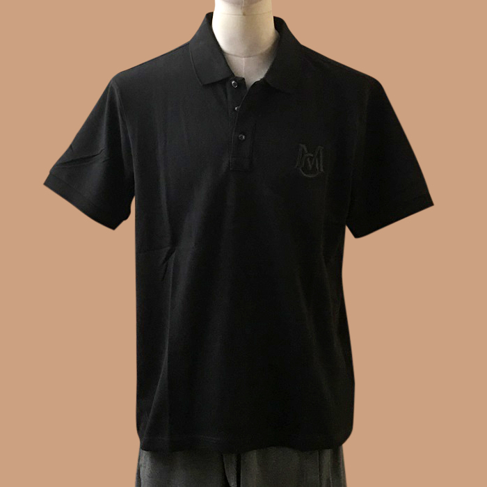 モンクレール メンズ ブラック ポロ 半袖Tシャツ -  - mo93x