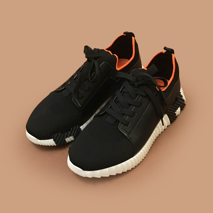 ✨エルメス メンズ ブラック スニーカー -  