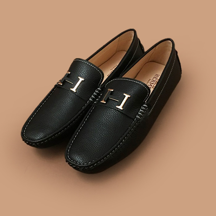 エルメス レディース ブラックローファー -   Loafer