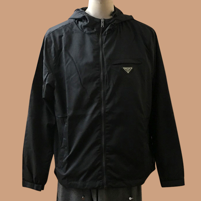 プラダ メンズ モダン ブラック ジャケット - s