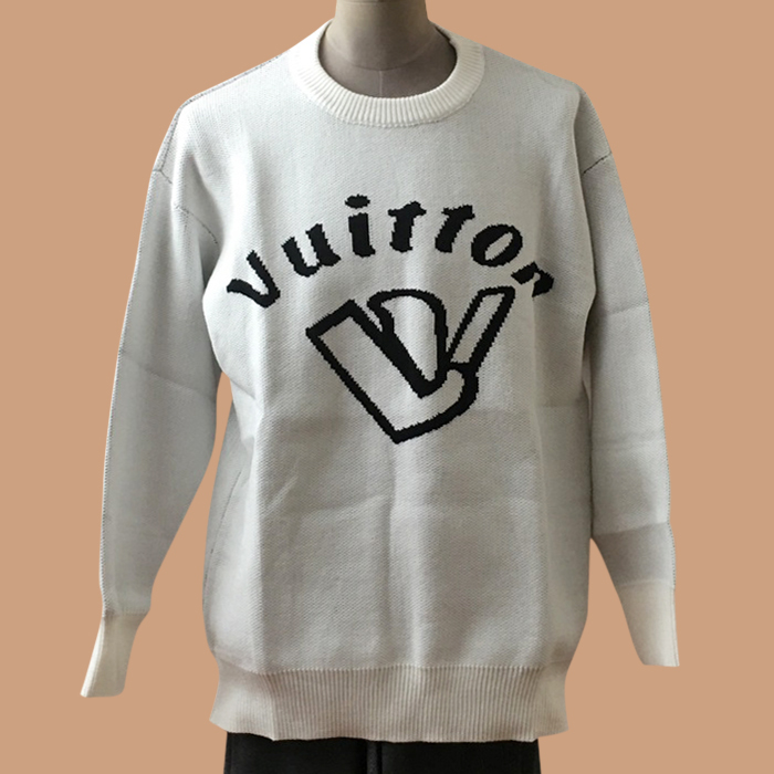 ルイヴィトン メンズ ホワイト クルーネック ニット -  White  - lv406x