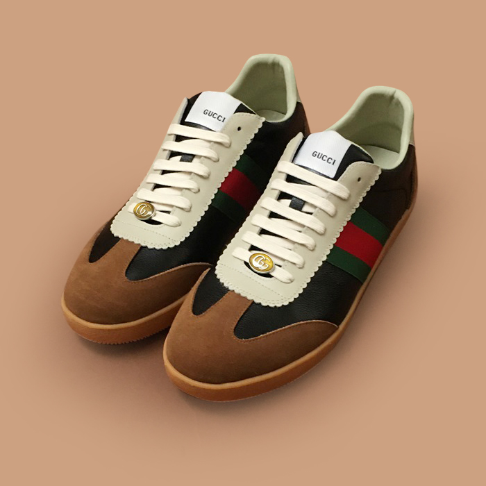 グッチ ユニセックス ブラウン スニーカー -Brown 