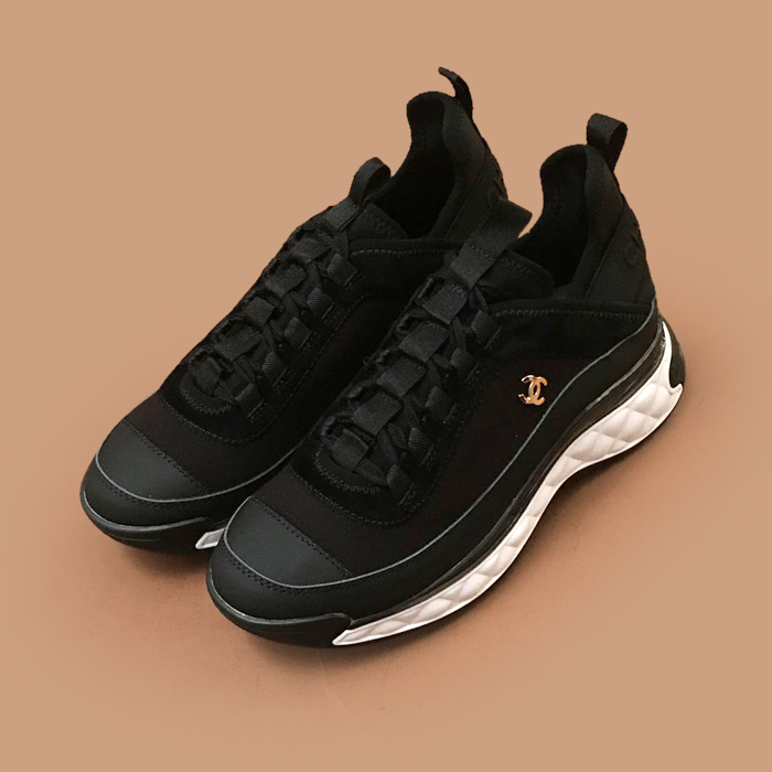   - シャネル2021 レディースレザースニーカー?ブラック