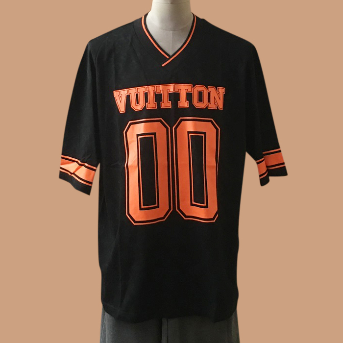 ルイヴィトン メンズ ブラック クルーネック 半袖Tシャツ -  Short sleeved 