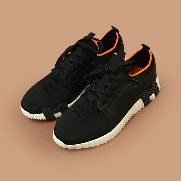 エルメス メンズ ブラック スニーカー -  