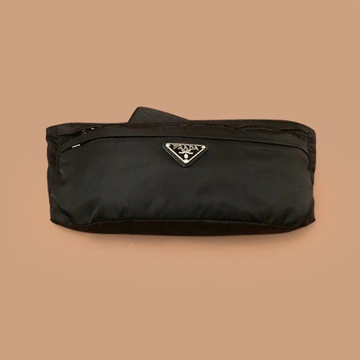 プラダ メンズ ブラック ウエストバッグ - Hip-sack