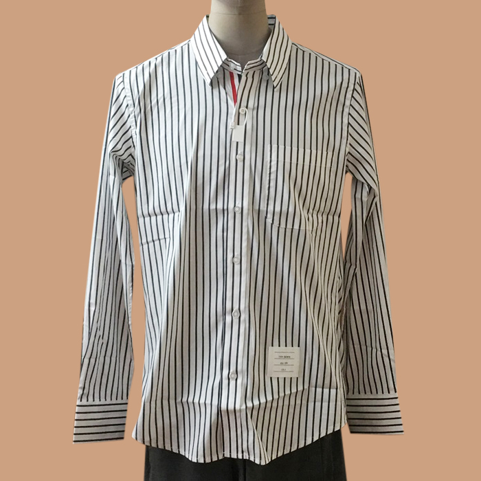 トムブラウン クラシック メンズ グレー シャツ - Gray 