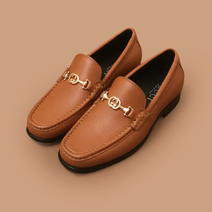 グッチ メンズ イニシャル ブラウンローファー -Brown Loafer
