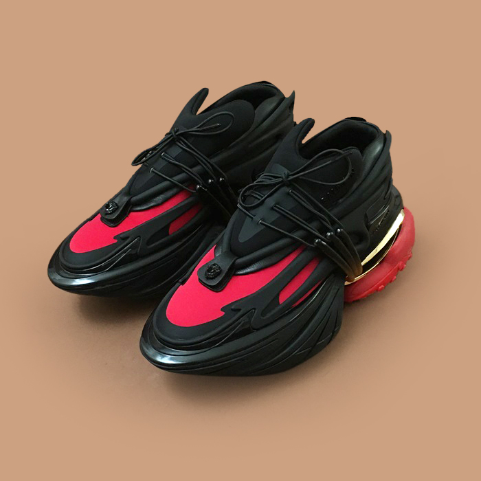 バルマン ユニセックス トレンディ ブラック スニーカー - Balmain  bam204x