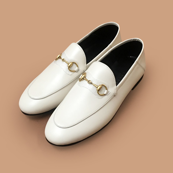 - グッチレディース レザーローファーGUCS1224,ホワイト