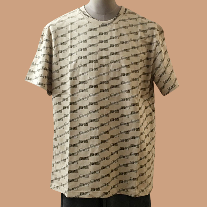 バレンシアガ メンズ クルーネック ベージュ 半袖Tシャツ -  Short sleeved T-shirts - ba140x