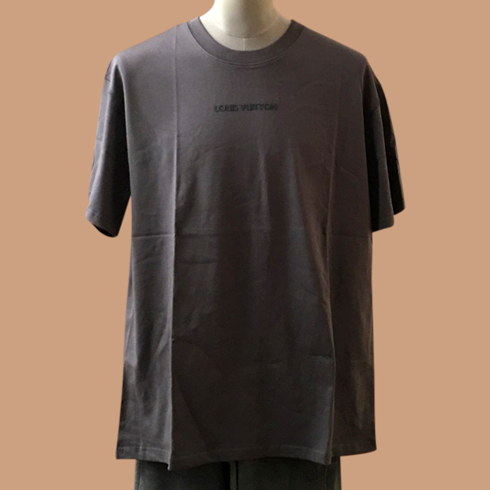 ルイヴィトン メンズ グレー クルーネック 半袖Tシャツ -  Gray Short sleeved 