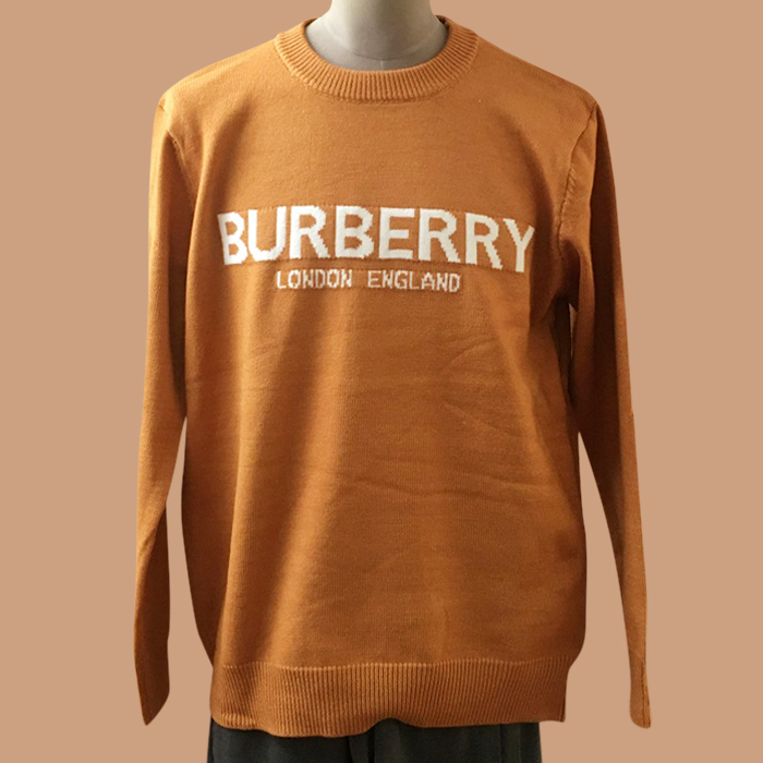バーバリー メンズ クルーネック キャメル スウェット -Camel 