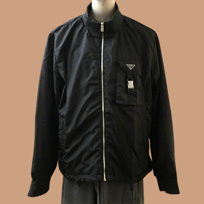 プラダ メンズ モダン ブラック ジャケット - s
