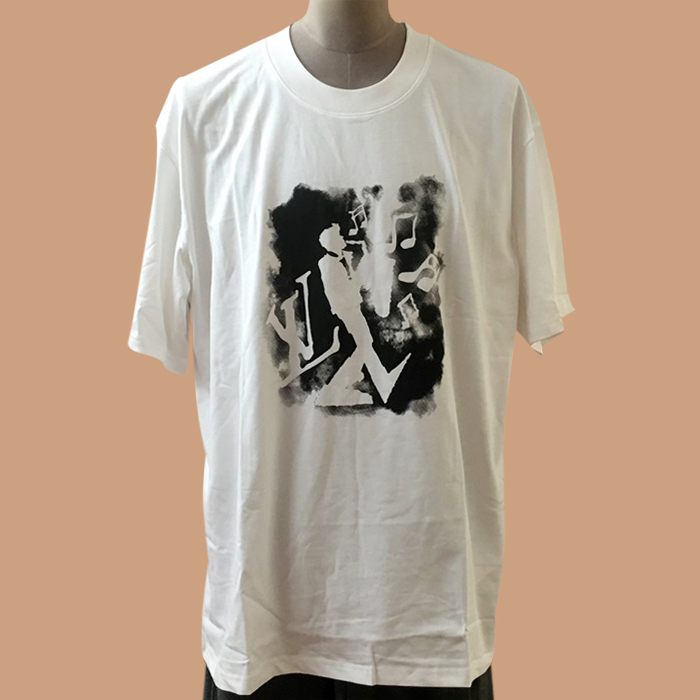 ルイヴィトン メンズ ホワイト クルーネック 半袖Tシャツ -  White Short sleeved 