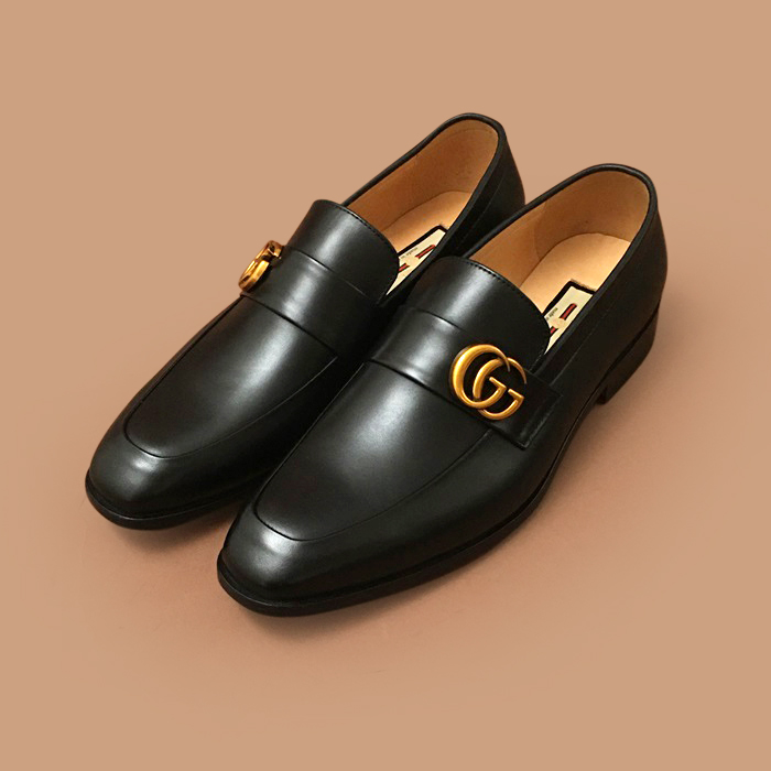 グッチメンズレザーオックスフォードブラック